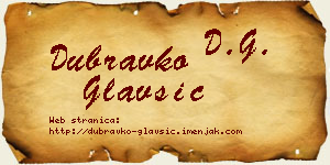 Dubravko Glavšić vizit kartica